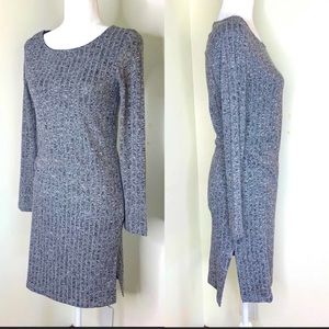 Ribbed Knit Dress with Slit